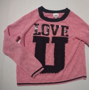 Justice L Love U Sweater